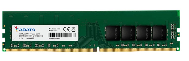 Memoria RAM para PC de Escritorio 16GB DDR4-3200Mhz / ADATA | 2203 - Modulo de Memoria RAM para PC de Escritorio, PC4-25600 DDR4 32000Mhz, Unbuffered, Non-ECC. Garantía de por vida. 