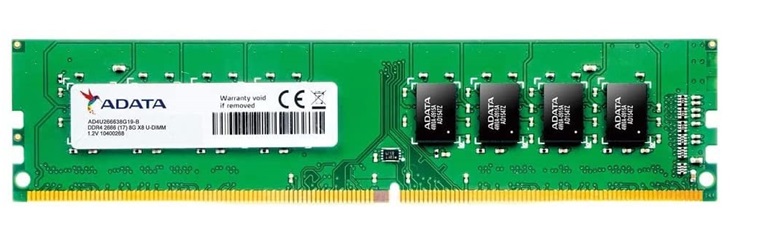 Memoria RAM para PC de Escritorio  8GB DDR4 2666Mhz / ADATA | 2203 - Modulo de Memoria RAM para PC de Escritorio, PC4-21300 DDR4 2666Mhz, Unbuffered, Non-ECC. Garantía de por vida. 