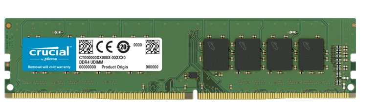 Memoria RAM para PC de Escritorio  8GB DDR4 2666Mhz / Crucial | 2203 - Modulo de Memoria RAM para PC de Escritorio, PC4-21300 DDR4 2666Mhz, Unbuffered, Non-ECC. Garantía de por vida. 