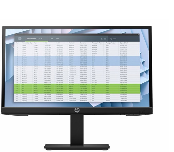 Monitor LED para PC 22’’ - HP P22h G4 / 9UJ12A8 | Panel IPS, FHD 1920 x 1080, Brillo 250 cd/m², VGA, HDMI, DisplayPort, Soporte HDCP, 16: 9, H/V: 178°/178°.  9UJ12A8#ABA