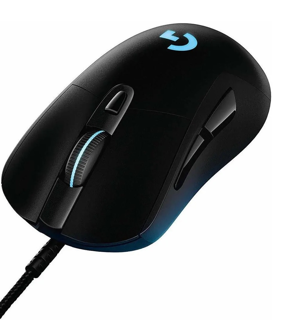 Mouse Alámbrico Gaming – Logitech G403 / 910-005630 | 2109 – Mouse Gaming, HERO 25k, Resolución: 100 – 25.600 dpi, Aceleración: >40 G, Velocidad: >400 IPS, Velocidad de respuesta: 1 ms, RGB Lightsync, Recubrimiento lateral de goma, 6 botones, USB-A 