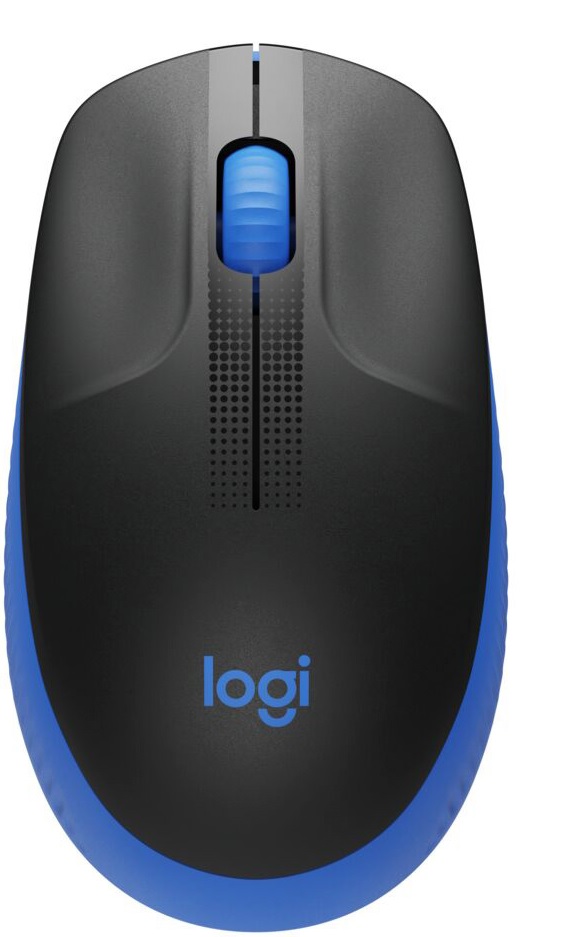 Mouse Inalámbrico - Logitech M190 / 910-005903 Negro, Azul | 2109 - Mouse Inalámbrico, Sensor óptico, 1.000 dpi, Botones: 3, Rueda de desplazamiento, Batería: 1x AA, Cobertura: 10 m, Nano receptor, RF inalámbrico, Ambidiestro, Conector: USB-A