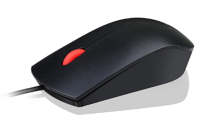 Mouse USB - Lenovo Essential 4Y50R20863 | 2108 - Sensor Óptico, Alámbrico vía USB, Ambidiestro, 3 Botones, 8 Millones de clics, 1600 dpi, 1.8 m, Peso: 70 g