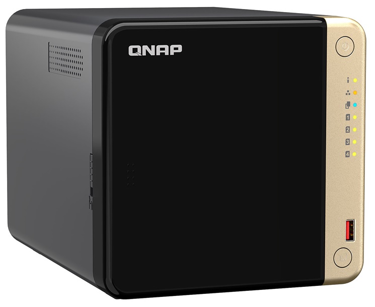 NAS QNAP TS-464-4G / 4-Bahias | 2303 - TS-464-4G-US / Servidor NAS tipo Torre de 4-Bahias con Procesador Intel Celeron N5095 / 4-Core, Memoria RAM 4GB, Memoria Flash 4GB, 2x RJ45 LAN Port 2.5G, Gráficos Intel UHD, Sistema Operativo QTS 5 