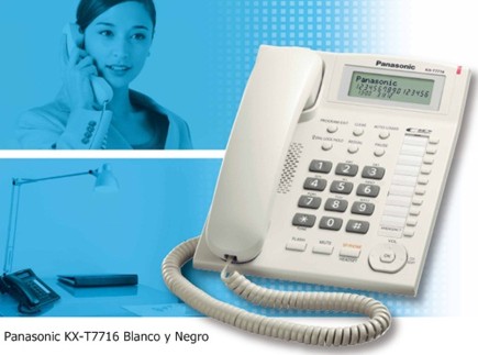 Telefonos para Oficina | Panasonic KX-T7716 | Pantalla 3 Lineas LCD, Identificador de llamada, Radial de 20 Números, Garantía 1 Año