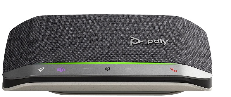 Altavoz para Video Conferencia / Poly Sync 20 | 2306 – 216866-01 / Altavoz inteligente para videoconferencia, Conexión USB-A, 3-Micrófonos, Rango de captación 2m, Audio dúplex, Reducción de ruido y eco, Batería 3200mAH para 20h de Conversación 