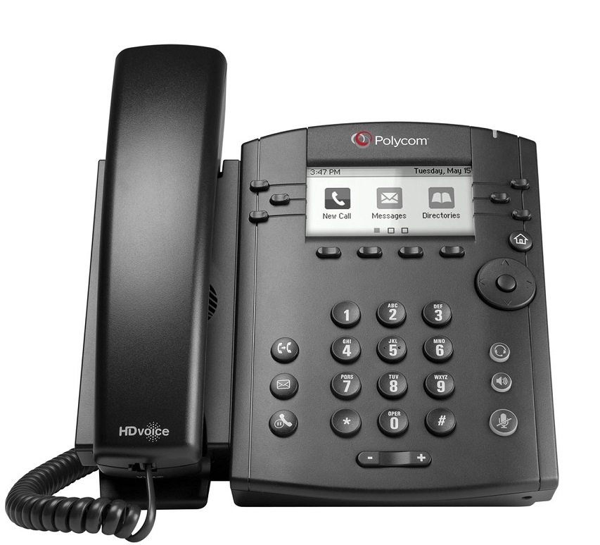 Teléfono IP – Polycom VVX 311 / 2200-48350-025 | 2203 – Teléfono IP/VoIP, 6 líneas, Teclas programables, Identificación: Llamada/ línea compartida/ Indicador luminoso (BLF)/ Línea flexible, Conferencia de 3 vías, Marcado/rellamado rápido de 1 toque, PoE