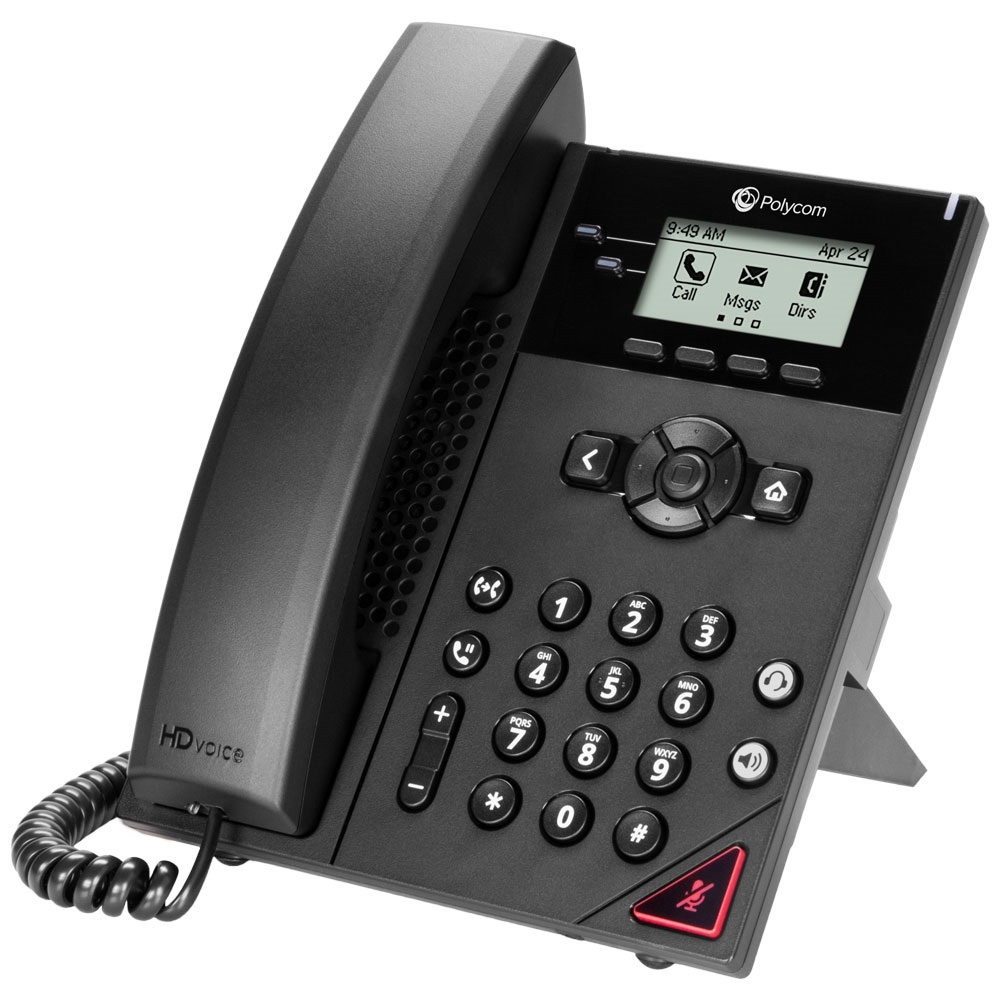 Telefono IP  2-Lineas - Polycom VVX 150 2200-48810-025 | Telefono IP Empresarial de alta calidad que ofrece un rendimiento confiable y una calidad de sonido de grado empresarial, Dos Puertos Ethernet 10/100, Display de 2.5'', VVX-150 VVX150