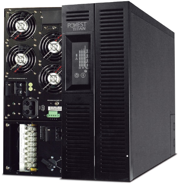  UPS Rack Online  6KVA - Powest Titan N7381 | UPS Bifasica Doble Conversión, Potencia 4.200W, Certificación RETIE, Software de monitoreo local, Factor de Potencia 0.7, Bypass de estado solido, Voltaje Entrada-Salida: 220V/120V - 220V/120V, NUOLT-7381
