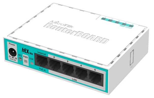 RouterBoard  4-Puertos - MikroTik Rb750r2 Hex Lite | 2110 - Router MPLS, 4x Puertos LAN 10/100, 1x Puerto WAN 10/100, Sistema operativo: RouterOS, CPU de 850 Mhz Memoria RAM: 64 MB, Memoria Flash: 16 MB, Protocolo de direccionamiento: MPLS, Protocolo