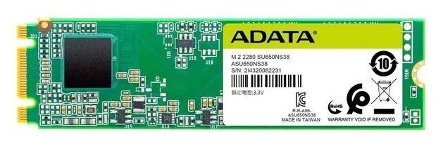 SSD ADATA Ultimate SU650 / 240GB M.2 2280 SATA | 2203 - AASU650NS38-240GT-C / Unidad de Estado solido de 240GB, Formato M.2 2280, Flash NAND 3D, Interface SATA 6 Gb/s, Velocidad de Lectura/Escritura: 550 / 510 MB/s 