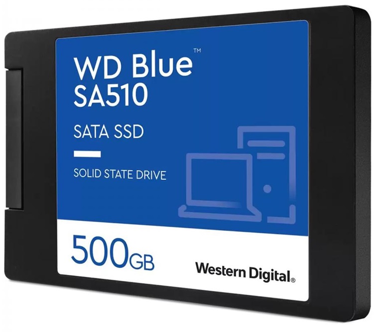 SSD SATA  500GB / WD Blue SA510 | 2305 - WDS500G3B0A / SSD SATA Western Digital SA510 de 500GB, Formato 2.5'', Tecnología 3D V-NAND, Interface SATA III 6 Gb/s, Lectura secuencial de hasta 560 MB/s, Escritura secuencial de hasta 510 MB/s