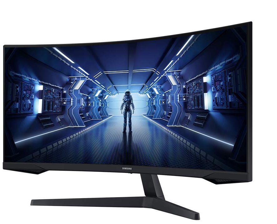 Monitor Curvo 34'' – Samsung G5 Odyssey Gaming / 2K UltraWide | 2204 - Monitor Curvo WQHD de 34'', Panel: VA, Resolución: 3.440 x 1.440, Aspecto: 21:9, Brillo: 250 cd/m², Contraste: 2500: 1, Ángulo de visión (H/V): 178 °, 1x HDMI,1x DP