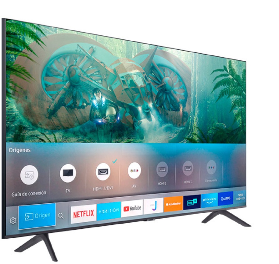 Smart TV 85'' 4K UHD - Samsung TU8000 Crystal / UN85TU8000KXZL | Tamaño: 85’’, 4K UHD 3.840 x 2160, Procesador Crystal, HDR10+, Gran contraste, PurColor, Tizen, ISDB-T/DVB-T/ATSC, HDMI, USB, Ethernet, WiFi 5