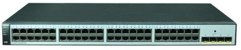 Switch 48-Puertos - Huawei S1720-52GWR-4P / 98010610 | 2108 - Switch Huawei S1720, Administrable Capa 2, 48-Puertos LAN Gigabit, 4-Puertos SFP Gigabit, Rendimiento: 132 Mpps, Switching Capacity: 336 Gbit/s, Auto-MDI / MDI-X, 4096 VLANs, Tabla MAC 16k 