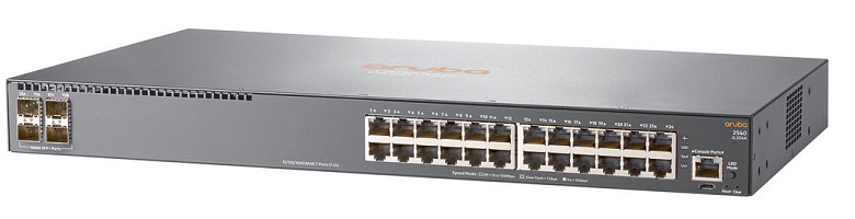  Switch 24 Puertos - HPE Aruba 2540 JL354A / 4-SFP+ 10G | 44-LAN Port Gigabit, 4x LAN/SFP 10G, 1x RJ45 Consola, ARM Cortex A9 1016 MHz, RAM 1GB, 128Gbps, 95.2Mpps