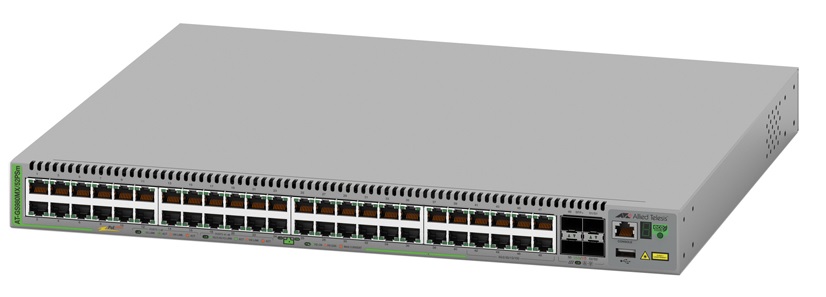  Switch PoE 48-Puertos - Allied Telesis AT-GS980MX/52PSm-10 | 2205 - Switch Apilable Allied Telesis Multi-Gigabit PoE+, Capa 3 lite, Stackeable, 40-Puertos LAN Gigabit PoE+, 8-Puertos LAN 100M/1/2.5/5G-T PoE+, 4-Puertos SFP+ 10G, Single Fixed PSU