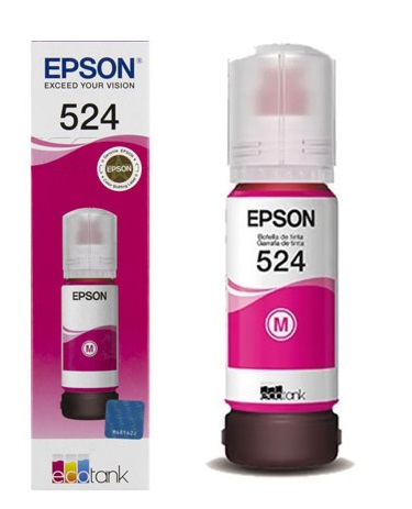 Tinta Epson 524 T524320 Magenta / 6k | 2301 - Cartucho de Tinta Original Epson 524 - Impresoras Compatibles: Multifuncional Epson EcoTank L15150 