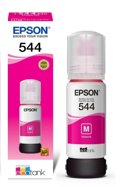 Tinta Epson 544 T544320 Magenta / 7.5k | 2301 - Tinta Original Epson 544 - Rendimiento estimado: 7500 Páginas al 5%. 