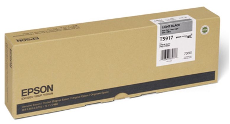Tinta Epson T591700 Light Black / 700ml | 2202 - Cartucho de Tinta Original Epson UltraChrome K3. Plotters Compatibles: Epson Stylus Pro 11880 