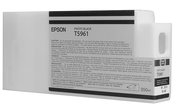 Tinta Epson T596100 Photo Black / 350ml | 2110 - Cartucho de Tinta Original Vivid Color Epson UltraChrome T596 para Plotters Epson Stylus Pro 