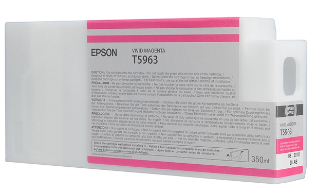 Tinta Epson T596300 Vivid Magenta / 350ml | 2110 - Cartucho de Tinta Original Vivid Color Epson UltraChrome T596 para Plotters Epson Stylus Pro 