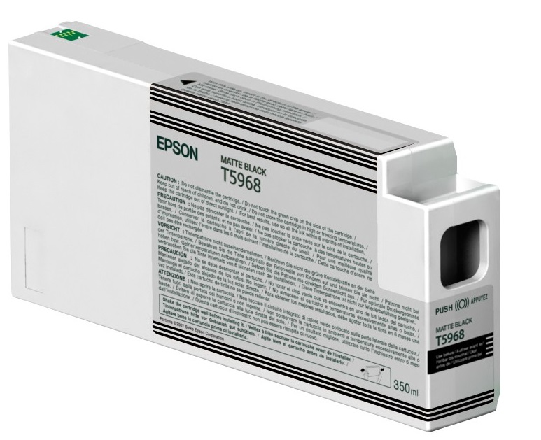 Tinta Epson T596800 Matte Black / 350ml | 2110 - Cartucho de Tinta Original Vivid Color Epson UltraChrome T596 para Plotters Epson Stylus Pro 