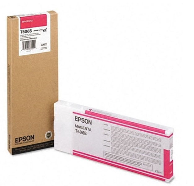 Tinta Epson T606B00 Magenta / 220ml | 2110 - Cartucho de Tinta Original Epson UltraChrome T606 de 220-ml para Plotters Epson Stylus Pro  