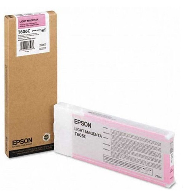 Tinta Epson T606C00 Light Magenta / 220ml | 2110 - Cartucho de Tinta Original Epson UltraChrome T606 de 220-ml para Plotters Epson Stylus Pro  