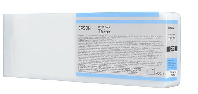 Tinta Epson T636500 Light Cyan / 700ml | 2110 - Cartucho de Tinta Original Epson UltraChrome HDR para Plotters Epson Stylus Pro 