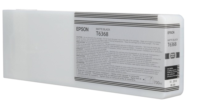 Tinta Epson T636800 Matte Black / 700ml | 2110 - Cartucho de Tinta Original Epson UltraChrome HDR para Plotters Epson Stylus Pro 
