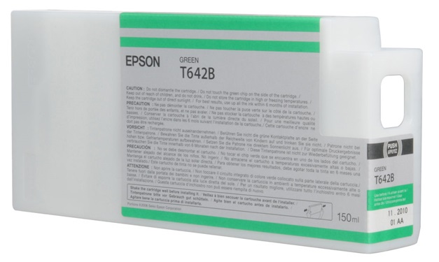 Tinta Epson T642B Verde / 150 ml | 2301 - Cartucho de Tinta Original Epson T642B00 Verde de 150 ml. Impresoras Compatibles: Epson Stylus Pro 7900, 9900, WT7900  
