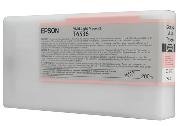 Tinta Epson T653600 Vivid Light Magenta / 200ml | 2110 - Cartucho de Tinta Original Epson UltraChrome HDR de 200ml para Plotters Epson Stylus Pro 