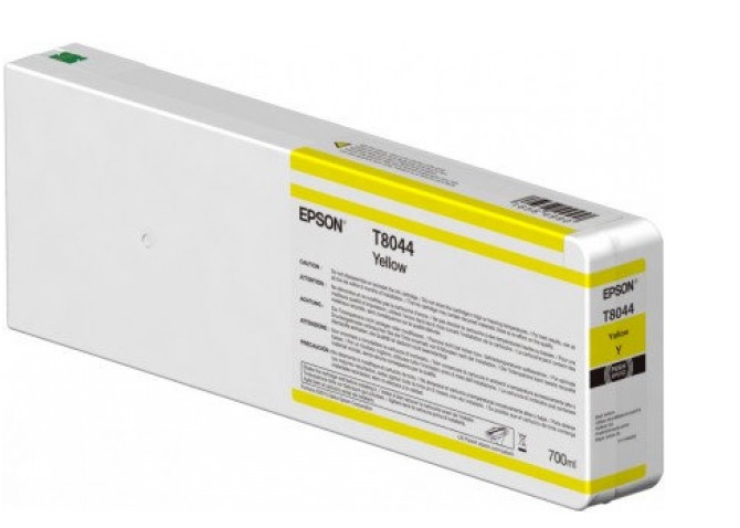 Tinta Epson T804400 Yellow / 700 ml | 2110 - Cartucho de Tinta Original Epson UltraChrome HD para Plotter Fotográfico Epson SureColor 