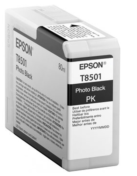 Tinta Epson T850100 Negro Fotográfico / 80 ml | 2110 - Cartuchos de Tinta Original Epson UltraChrome HD para Plotters Epson Sure Color  