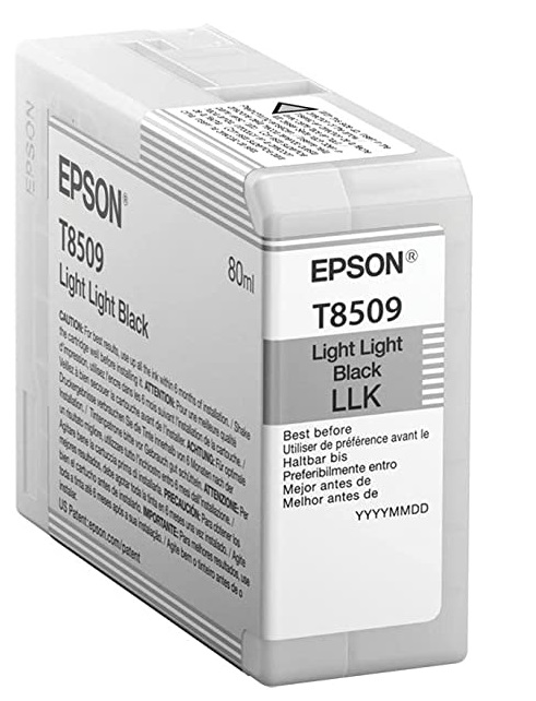Tinta Epson T8509 Gris Claro / 80ml | 2301 - Cartucho de Tinta Original Epson T850900 Gris Claro de 80 ml. Impresoras Compatibles: Epson SureColor P800 