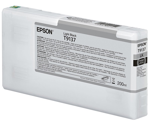 Tinta Epson T913700 Negro Claro / 200ml | 2110 - Cartucho de Tinta Original Epson UltraChrome HDX para Plotters Epson Sure Color  