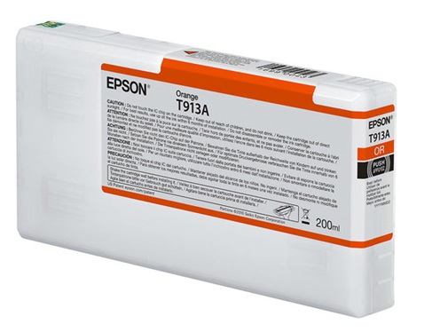 Tinta Epson T913A00 Naranja / 200ml | 2110 - Cartucho de Tinta Original Epson UltraChrome HDX para Plotters Epson Sure Color  