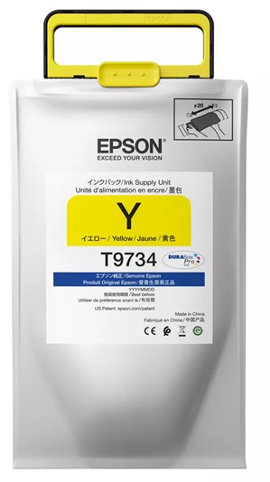 Tinta Epson T973420 Amarillo / 22k | 2110 - Tinta Original Epson T9734 Amarillo. Rendimiento Estimado 22.000 Páginas al 5%.  