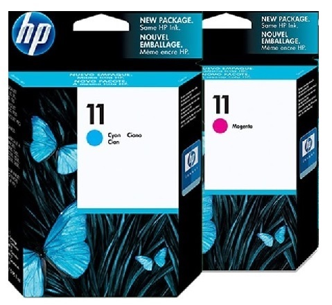 Tinta para Plotter HP DesignJet 120 / HP 11 28ml | Original Ink Cartridge HP 11. Incluye: C4836A C4837A HP11 