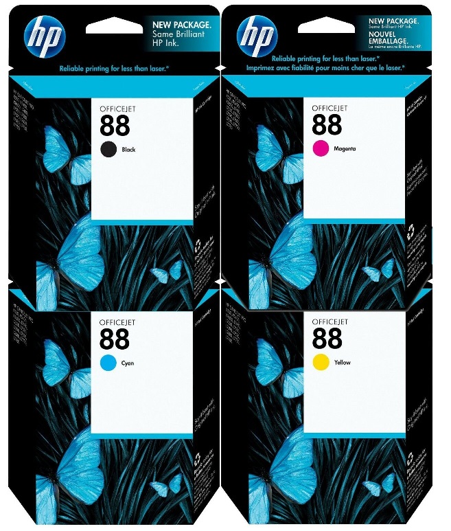 Tinta para HP OfficeJet Pro K550 / HP 88 | Original Ink Cartridge HP 88. El Kit Incluye: C9385AL C9386AL C9387AL C9388AL HP88 