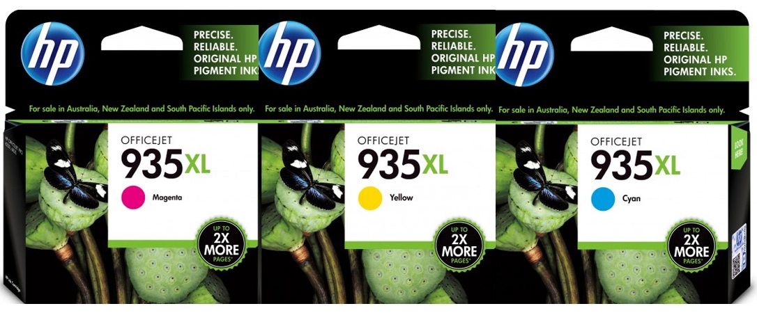Tinta para HP OfficeJet Pro 6230 / HP 935XL | Original Ink Cartridge HP 935XL. El Kit Incluye: C2P24AL C2P25AL C2P26AL HP935XL 