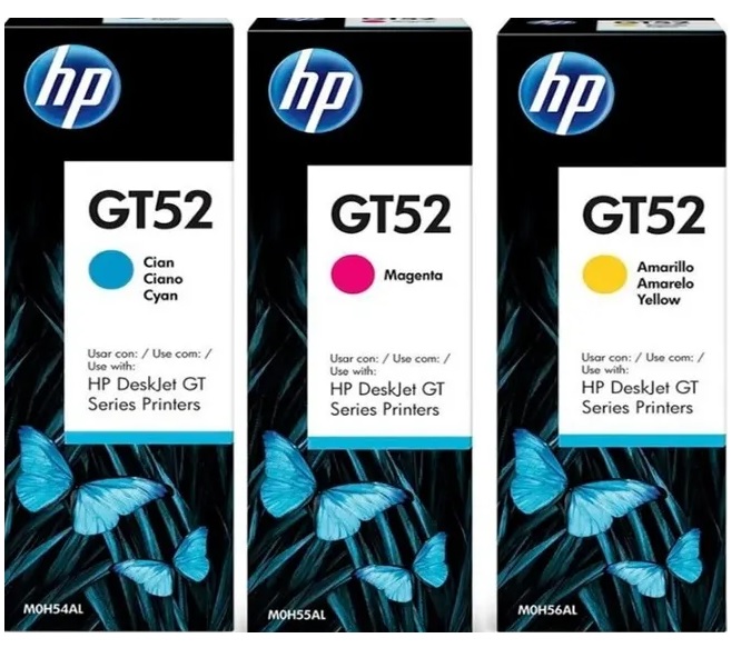 Tinta para HP DeskJet GT 5810 / HP GT52 70ml | Original Tinta HP GT52 Color 70ml.  Incluye: M0H54AA M0H54AA M0H54AA 
