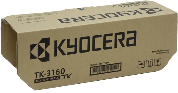 Toner para Kyocera Ecosys FS-P3050dn / TK-3162 | 2111 - Toner Original Kyocera TK-3162 Negro. Rendimiento Estimado 12.500 Páginas al 5%.