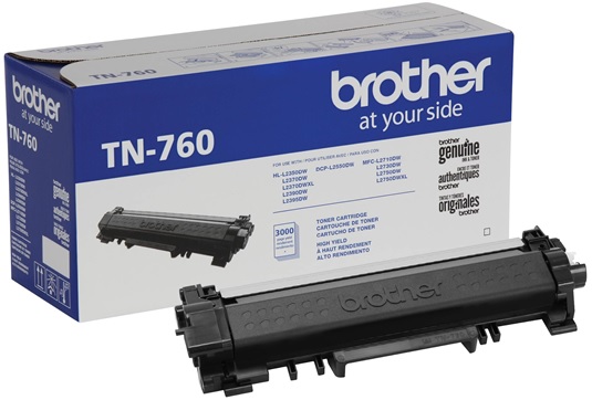 Toner para Brother HL-L2395DW - TN760 | Original Toner Cartridge Brother TN760 Negro. Rendimiento Estimado 3.000 Páginas al 5%.