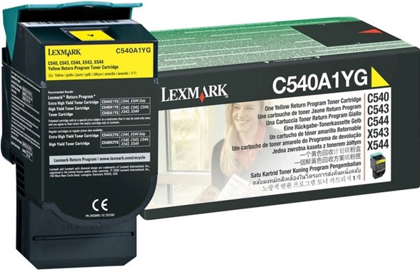 Toner para Lexmark X548 / C540A1YG | Original Toner Lexmark C540A1YG Amarillo  X548de X548dte