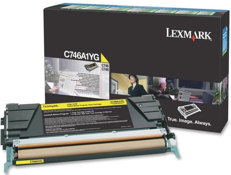 Toner para Lexmark C746 / C746A1YG | Original Toner Lexmark C746A1YG Amarillo C746dn