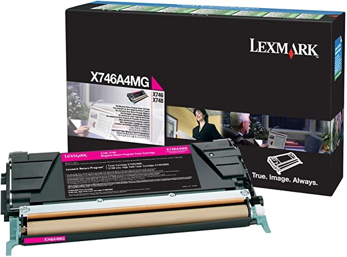 Toner Original - Lexmark X746A2MG Magenta para X748de | Compatible con Impresoras Lexmark X746de, X748de. Rendimiento Estimado 7.000 Páginas con cubrimiento al 5%