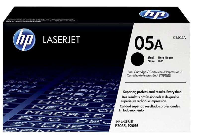 Toner para HP Laserjet P2055 / HP 05A | 2201 - Toner Original HP CE505A Negro. Rendimiento Estimado 2.300 Páginas al 5%. 