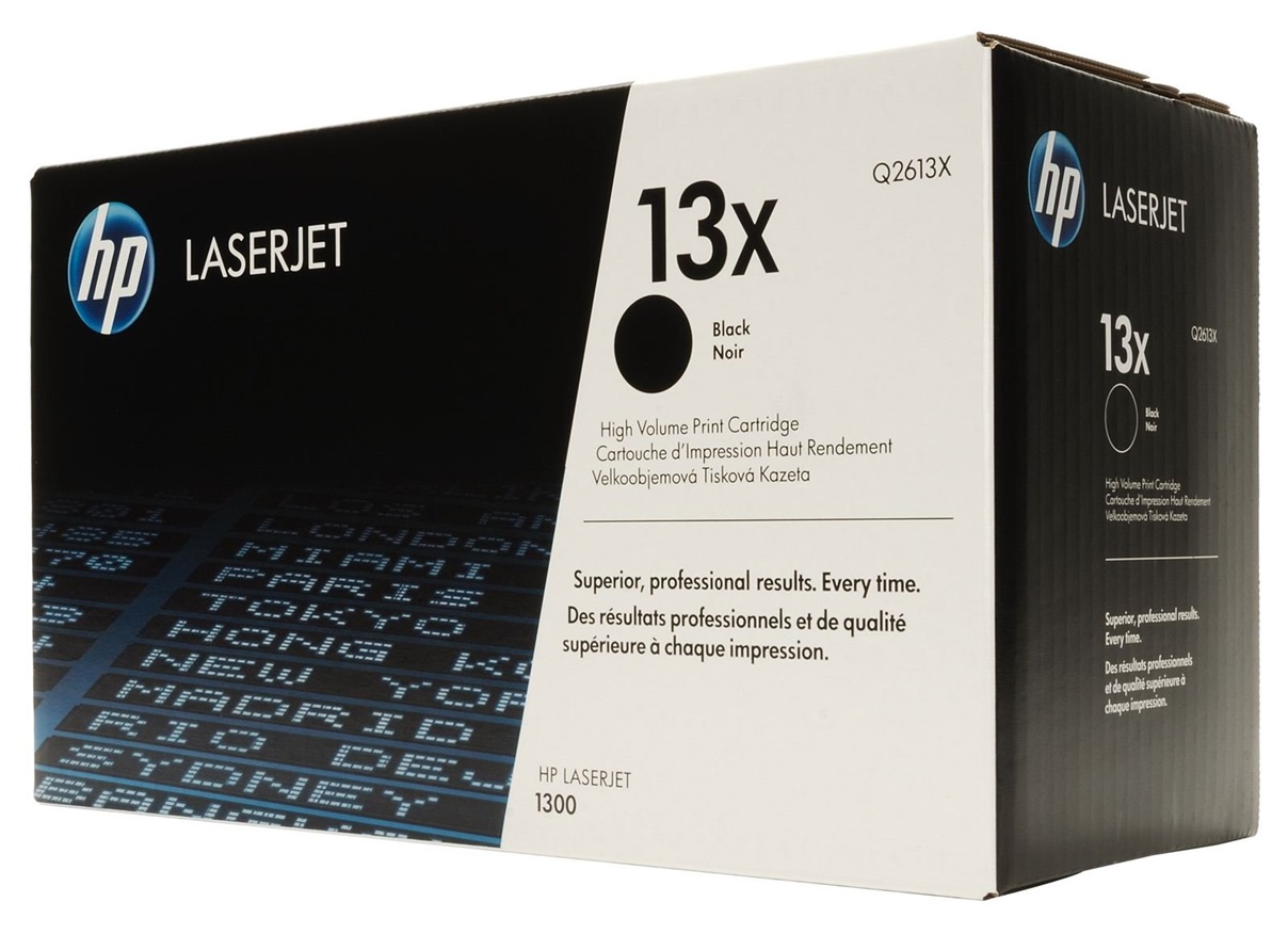 HP  13X Q2613X / Toner Negro 4k | 2405 - Toner HP Q2613X Negro. Rendimiento 4.000 Páginas al 5%. HP LaserJet 1300